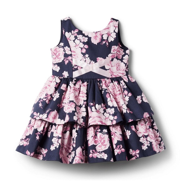 Janie and Jack Other - COPY - Janie and Jack BROWN GIRLS DO BALLET FLORAL TIERED DRESS